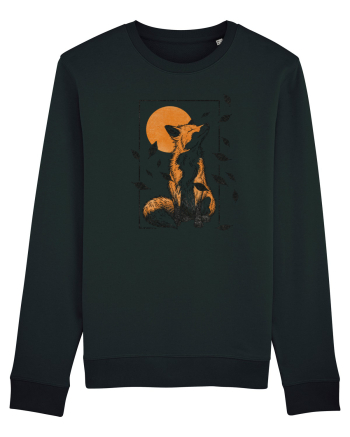 Fox in the Falling Leaves Black