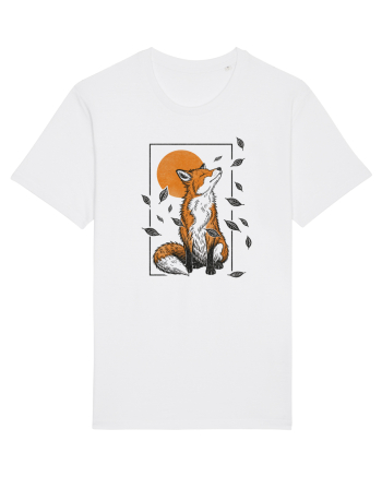 Fox in the Falling Leaves White