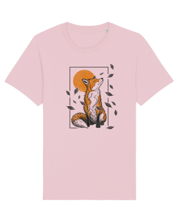 Fox in the Falling Leaves Cotton Pink