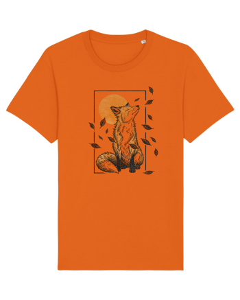 Fox in the Falling Leaves Bright Orange