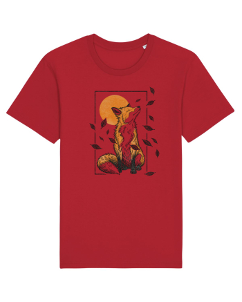 Fox in the Falling Leaves Red