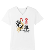 Year of the Rooster Chinese Zodiac Rooster Lunar New Year Tricou mânecă scurtă guler V Bărbat Presenter