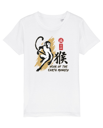 Year of the Monkey Chinese Zodiac Earth Monkey Lunar New White