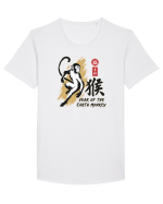 Year of the Monkey Chinese Zodiac Earth Monkey Lunar New Tricou mânecă scurtă guler larg Bărbat Skater