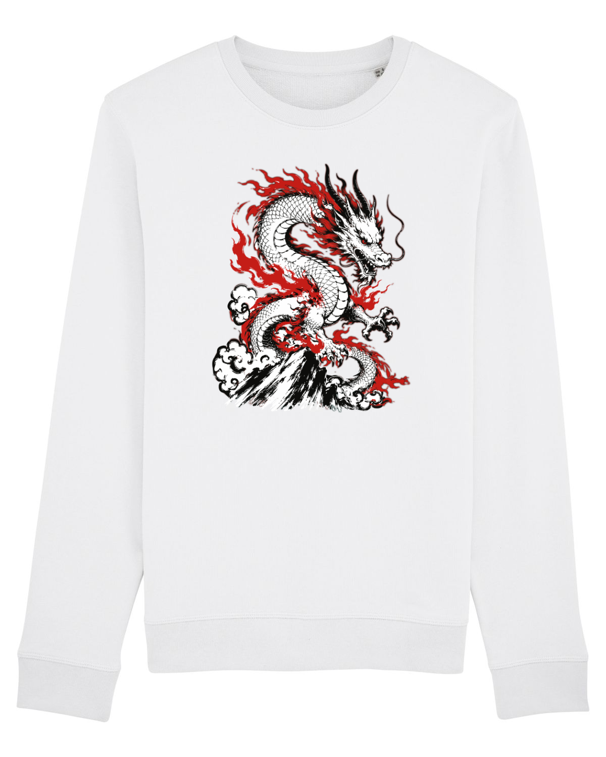 Bluză mânecă lungă Unisex Rise White