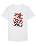 Dragon Chinese Zodiac Dragon Lunar New Year Traditional Tricou mânecă scurtă guler larg Bărbat Skater