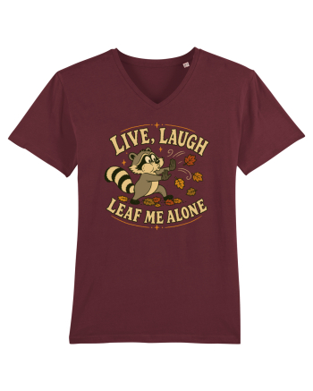 Live, Laugh, Leaf Me Alone Burgundy