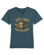 Live, Laugh, Leaf Me Alone Tricou mânecă scurtă guler V Bărbat Presenter