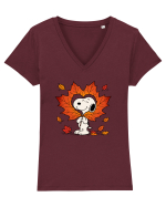 Autumn Happiness Tricou mânecă scurtă guler V Damă Evoker