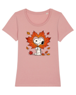 Autumn Happiness Tricou mânecă scurtă guler larg fitted Damă Expresser