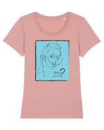 Who am I ?  Tricou mânecă scurtă guler larg fitted Damă Expresser