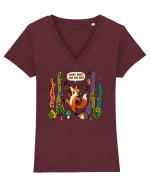 What Does the Fox Say? Tricou mânecă scurtă guler V Damă Evoker