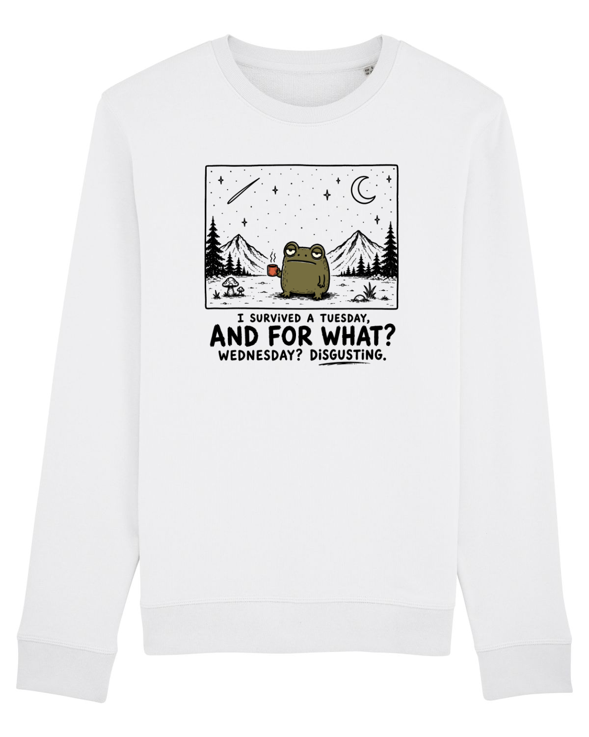 Bluză mânecă lungă Unisex Rise White