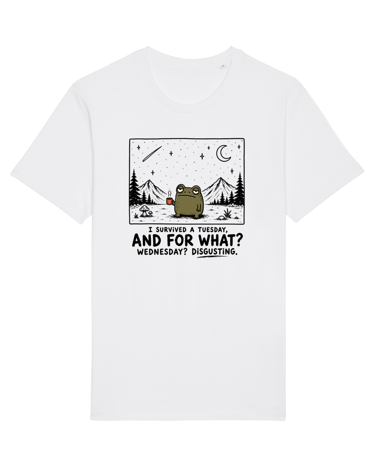 Tricou mânecă scurtă Unisex Rocker White