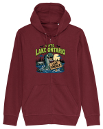 I Ate Lake Ontario Halloween Lake Monsters Funny Hanorac cu fermoar Unisex Connector