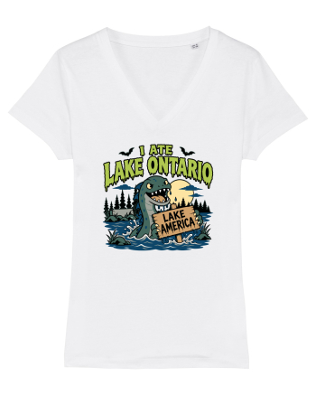 I Ate Lake Ontario Halloween Lake Monsters Funny White