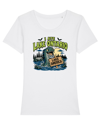 I Ate Lake Ontario Halloween Lake Monsters Funny White