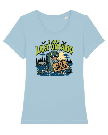 I Ate Lake Ontario Halloween Lake Monsters Funny Sky Blue