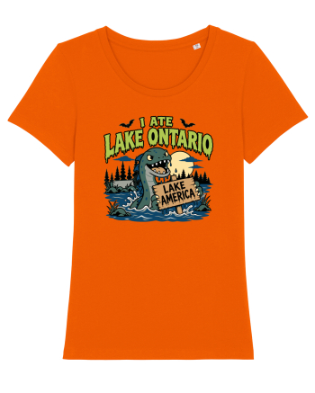 I Ate Lake Ontario Halloween Lake Monsters Funny Bright Orange