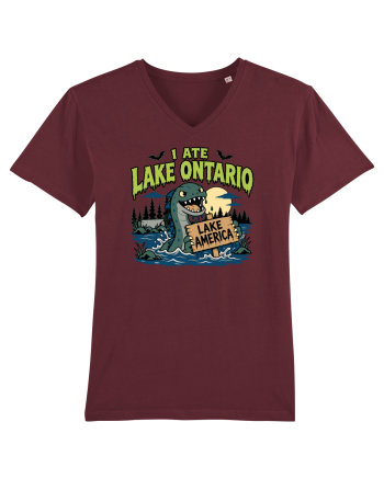 I Ate Lake Ontario Halloween Lake Monsters Funny Burgundy