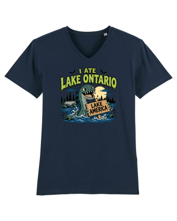 I Ate Lake Ontario Halloween Lake Monsters Funny French Navy