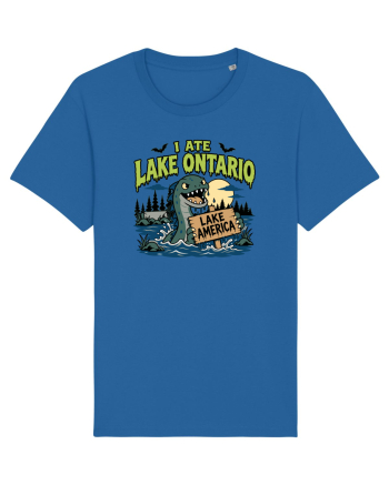I Ate Lake Ontario Halloween Lake Monsters Funny Royal Blue