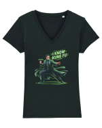 I KNOW KUNG FU - STIU KUNG FU NEO - MATRIX Tricou mânecă scurtă guler V Damă Evoker