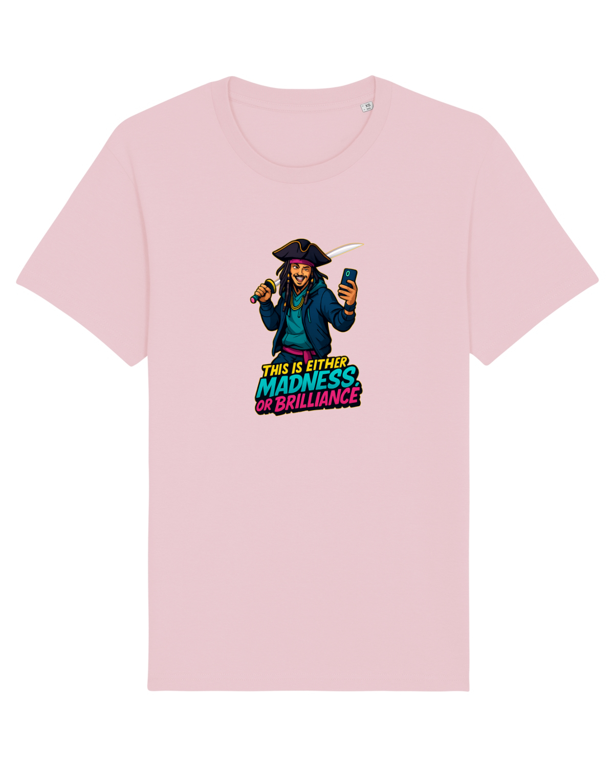 Tricou mânecă scurtă Unisex Rocker Cotton Pink