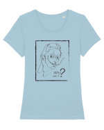 Who am I? Tricou mânecă scurtă guler larg fitted Damă Expresser