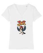VRABIE - SPARROW Jack - Pirates 2 Tricou mânecă scurtă guler V Damă Evoker