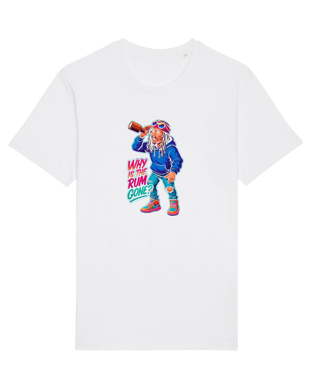 Tricou mânecă scurtă Unisex Rocker White