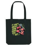 NOT ABOUT  HITTING HARD - NU E DESPRE CAT DE TARE DAI CU PUMNUL Rocky 2 Sacoșă textilă