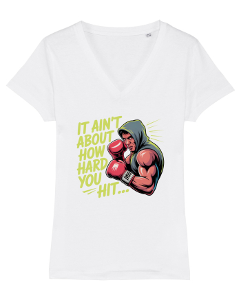 NOT ABOUT  HITTING HARD - NU E DESPRE CAT DE TARE DAI CU PUMNUL Rocky 2 White