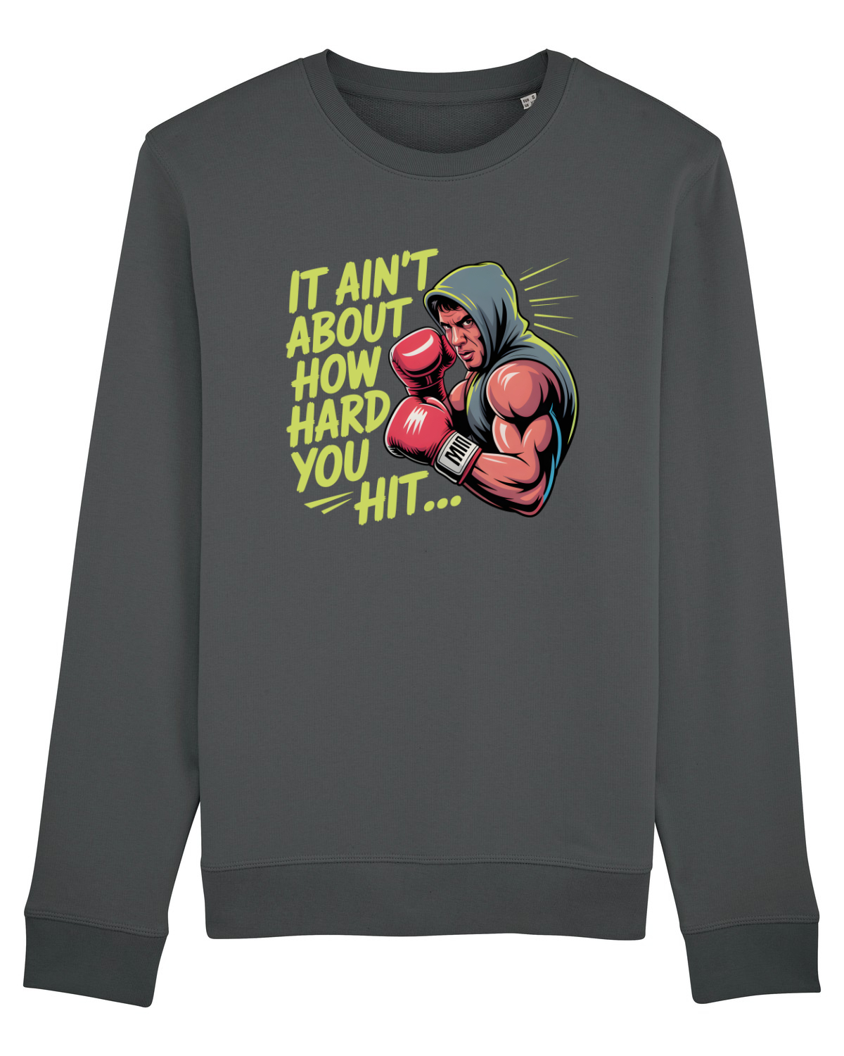 Bluză mânecă lungă Unisex Rise Anthracite