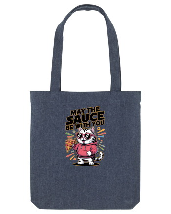MAY THE SAUCE (not the Force) BE WITH YOU - Yoda Pisica & pizza Midnight Blue
