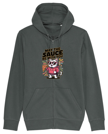 MAY THE SAUCE (not the Force) BE WITH YOU - Yoda Pisica & pizza Anthracite