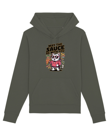 MAY THE SAUCE (not the Force) BE WITH YOU - Yoda Pisica & pizza Khaki