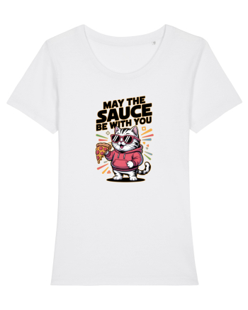 MAY THE SAUCE (not the Force) BE WITH YOU - Yoda Pisica & pizza White