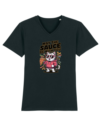 MAY THE SAUCE (not the Force) BE WITH YOU - Yoda Pisica & pizza Black