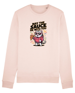 MAY THE SAUCE (not the Force) BE WITH YOU - Yoda Pisica & pizza Bluză mânecă lungă Unisex Rise
