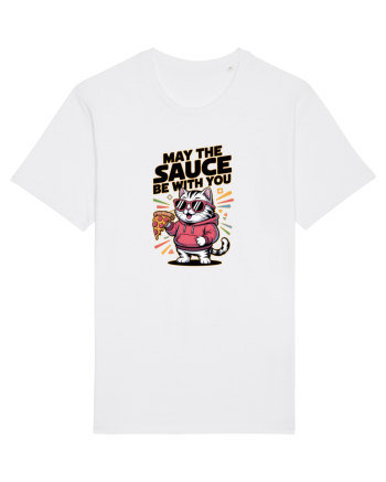 MAY THE SAUCE (not the Force) BE WITH YOU - Yoda Pisica & pizza White