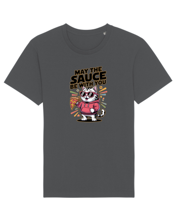 MAY THE SAUCE (not the Force) BE WITH YOU - Yoda Pisica & pizza Anthracite