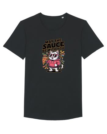 MAY THE SAUCE (not the Force) BE WITH YOU - Yoda Pisica & pizza Black