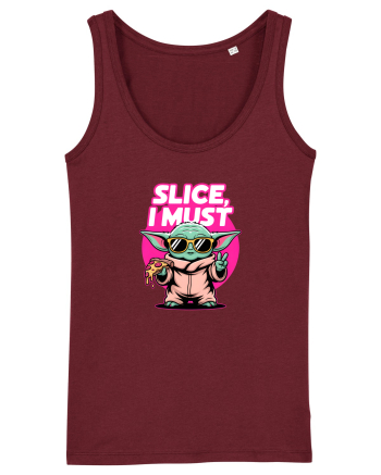SLICE, I MUST- Yoda & Pizza Burgundy
