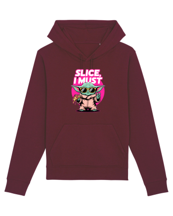 SLICE, I MUST- Yoda & Pizza Burgundy