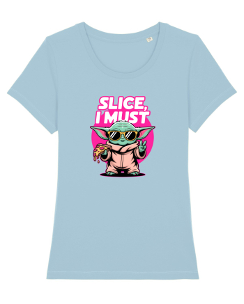 SLICE, I MUST- Yoda & Pizza Sky Blue