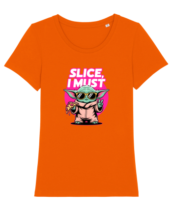SLICE, I MUST- Yoda & Pizza Bright Orange