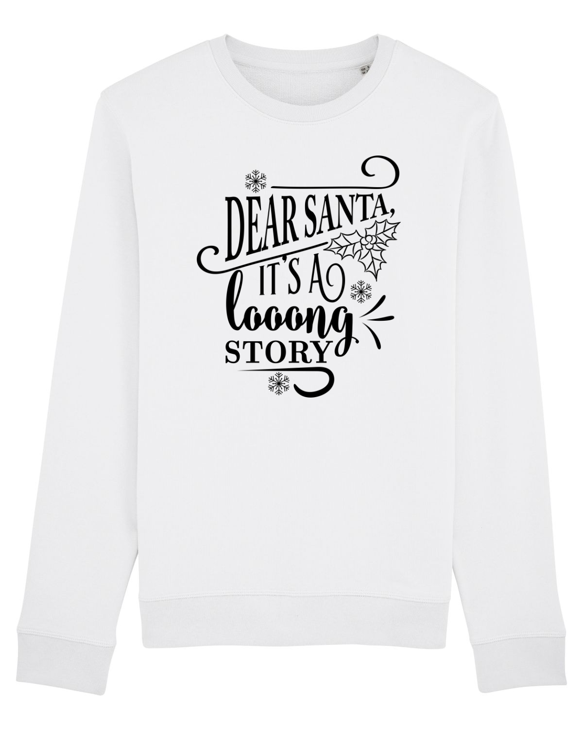 Bluză mânecă lungă Unisex Rise White