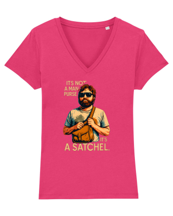 IT`S NOT A MAN PURSE, IT`S  A SATCHEL 2 Raspberry