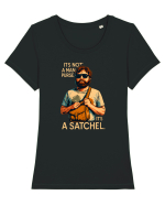 IT`S NOT A MAN PURSE, IT`S  A SATCHEL 2 Tricou mânecă scurtă guler larg fitted Damă Expresser